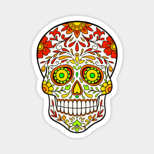 Sugar Skull Art Magnet