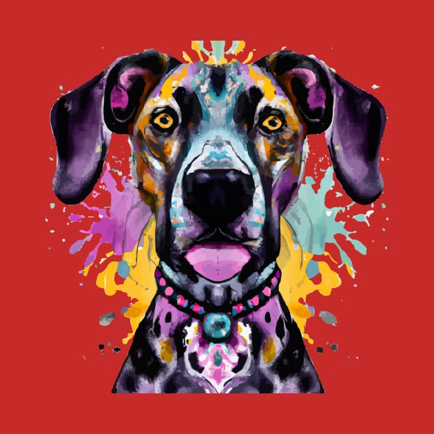 Louisiana Catahoula Leopard Dog Catahoula Cur Artwork by Furrban