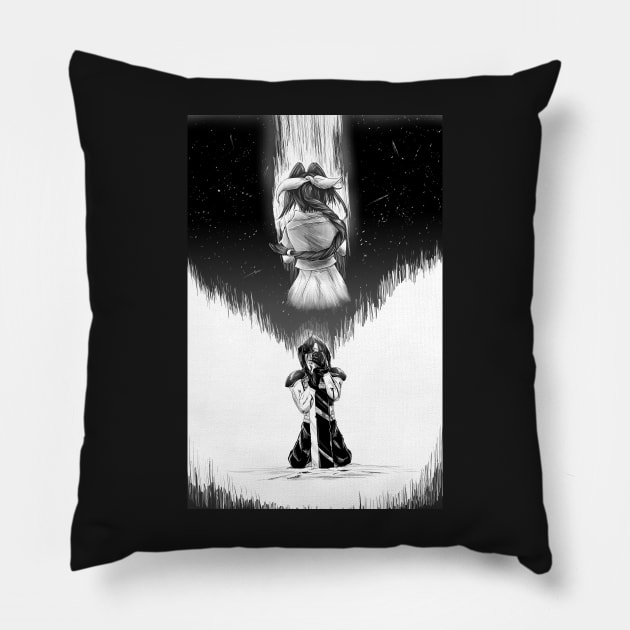 Zack Fair (Final Fantasy 7 Remake, featuring Aerith and Zack Fair) Pillow by Arcanekeyblade5