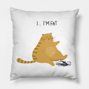 Funny fat cat Pillow