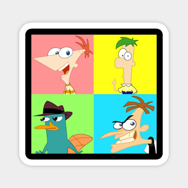 Phineas Ferb Pop Magnet by LuisP96