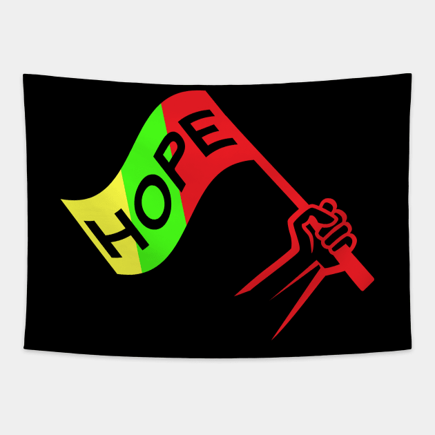 Colorful Flag of Hope Tapestry by jazzworldquest