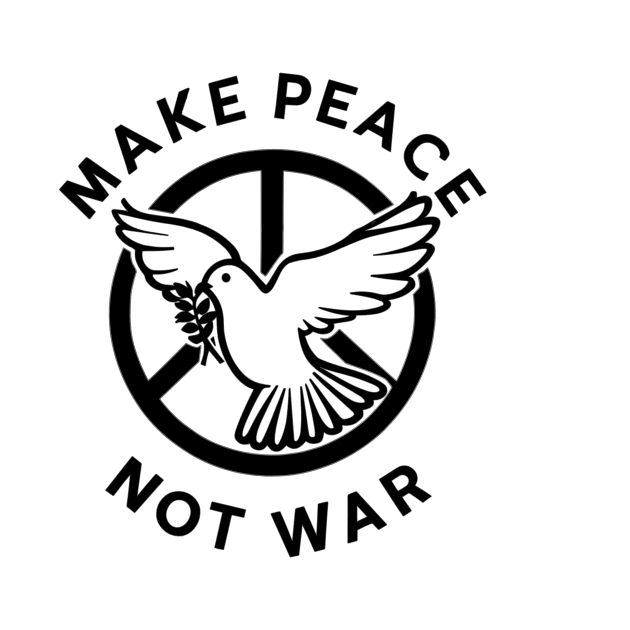 Make Peace Not War | Peaceful Unity Dove Symbol by DefineWear