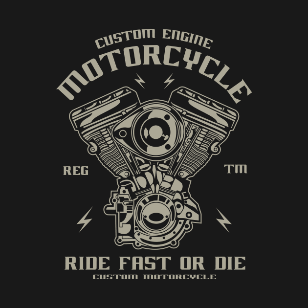 Custom engine motorcycle by royaltee