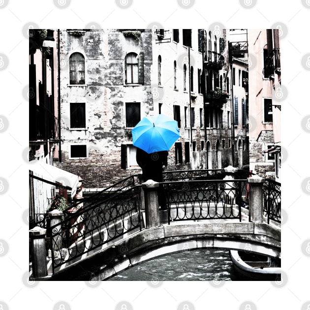 Blue Umbrella in Venice by FlyingDodo