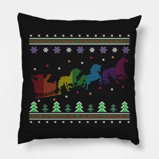 Unicorn Squad Santa Ugly Jumper Reindeer Unicorn Love Pillow