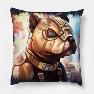 Steampunk robotic dog Pillow