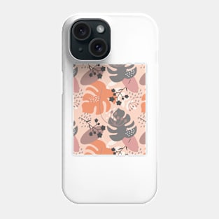 Monstera leaves, tropical print Phone Case