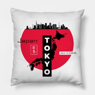 Tokyo Japan land of the rising sun Pillow