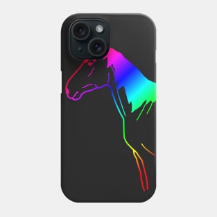 Rainbow horse silhouette Phone Case