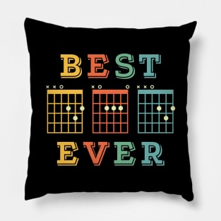 Best Dad Ever Guitar DAD Chords Tab Retro Theme Pillow