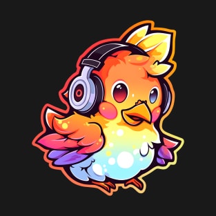 Chicken Headphones T-Shirt