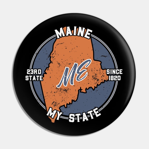 Maine My State Patriot State Tourist Gift Pin by atomguy