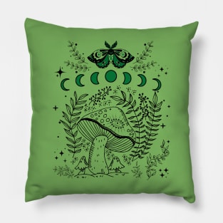 Cottagecore Mushroom Goblincore Aesthetic Pillow