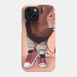 Lion wearing Sneakers Phone Case