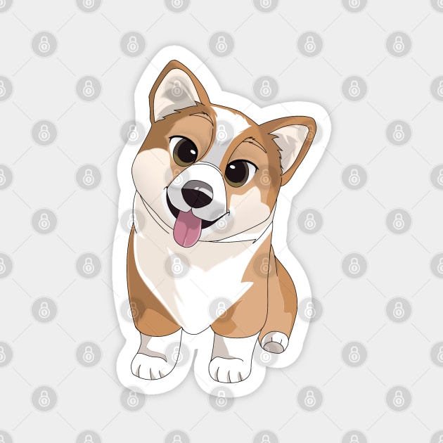 Cute little puppy pet dog Magnet by Ricebowl 