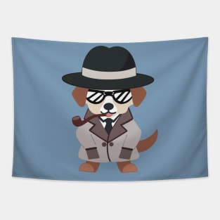 Private Detective Dog Tapestry