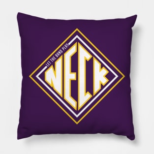 Let the Band Play Neck // Funny Golden Band Parody Purple and Gold Pillow