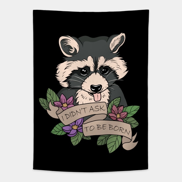 Raccoon Tapestry by valentinahramov
