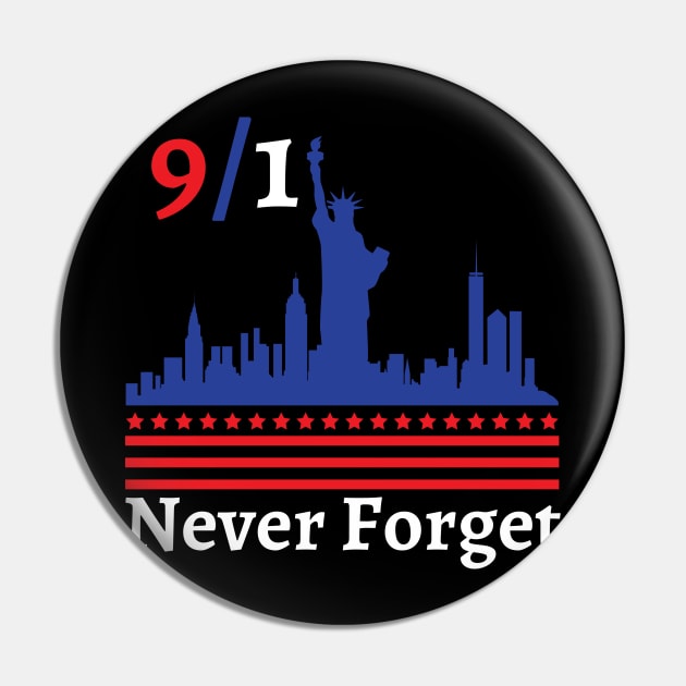 9/11 Never Forget Pin by GMAT