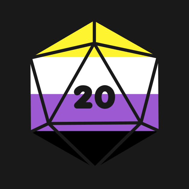 D20 - Nonbinary Pride Dice by pscof42