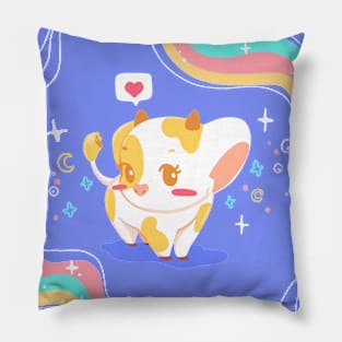 Lemon Cow Pillow