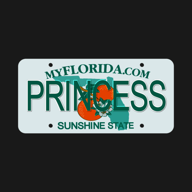 Princess Florida License Plate by Mel's Designs