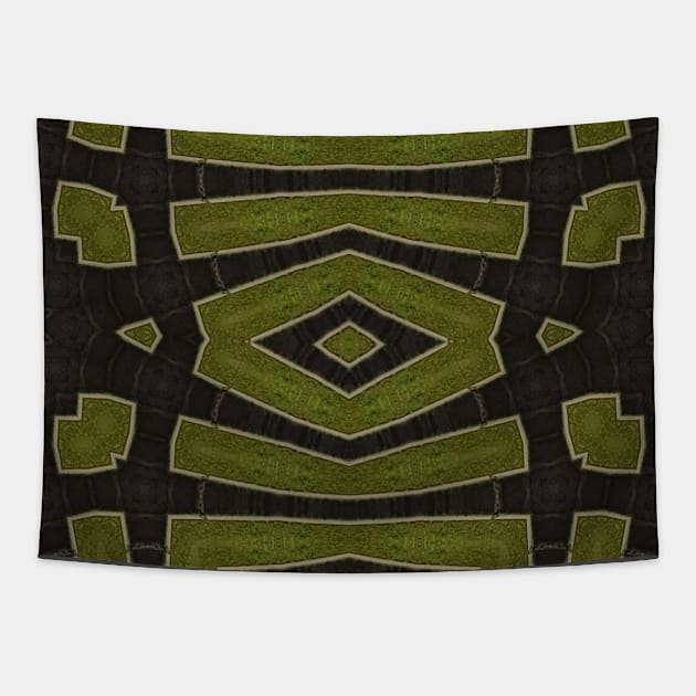 Green shape digital artwork Tapestry by COLORAMA