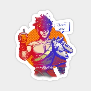 Zagreus enjoying boba Magnet