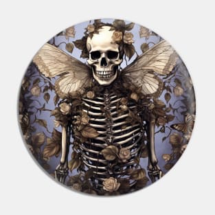 Skeleton Rose Pin