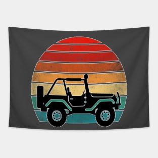 VINTAGE JEEP LOVER Tapestry