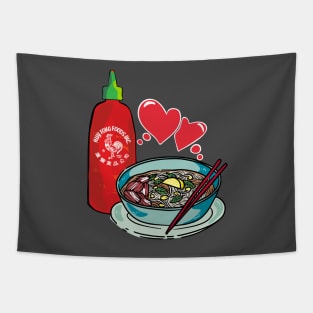 Pho & Sriracha love Tapestry