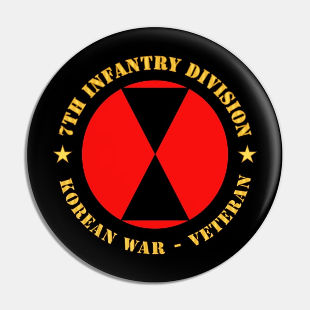 7th Infantry Division - Korean War - Veteran wo Bkgrd Pin by twix123844