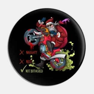 Naughty Santa Motorbike Rider Pin