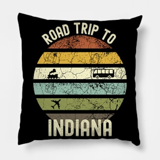 Road Trip To Indiana, Family Trip To Indiana, Holiday Trip to Indiana, Family Reunion in Indiana, Holidays in Indiana, Vacation in Indiana Pillow