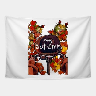 Bicycle On Autumn Session Tapestry