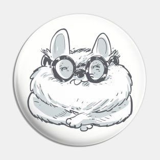 cute nerd cat cartoon Pin