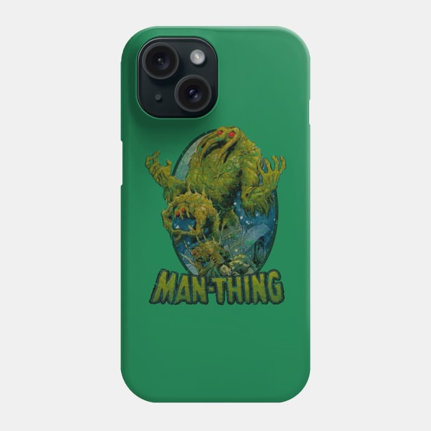 The Man Thing 1974 Vintage Phone Case by RASRAP