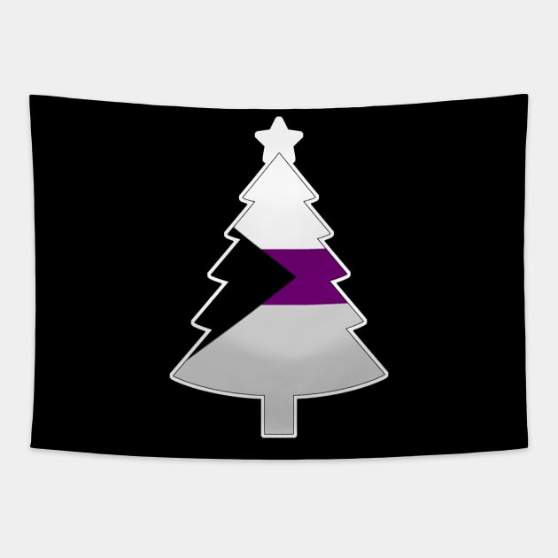 Christmas Tree LGBT Flag Demisexual Tapestry by aaallsmiles