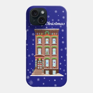 Merry Christmas Brownstone House Phone Case