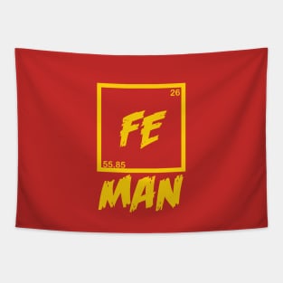 funny science chemistry element Fe man t-shirt Tapestry