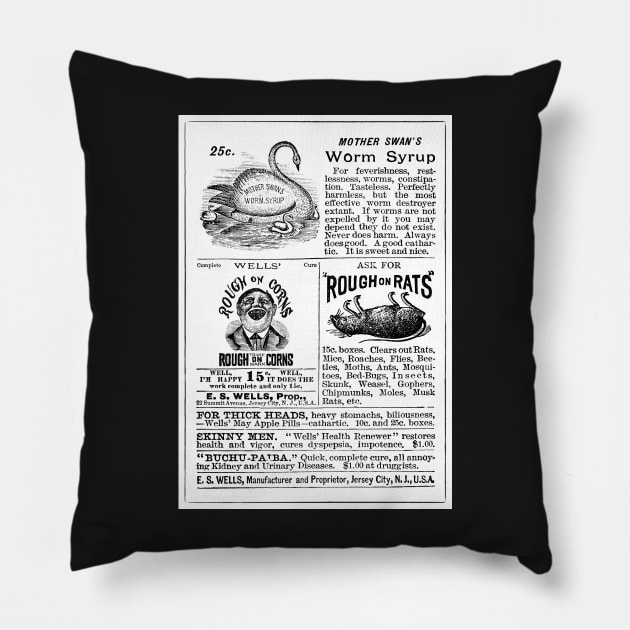 Kill Or Cure - Victorian Advertising Pillow by ArtShare