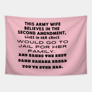 Proud Army Wife Tapestry