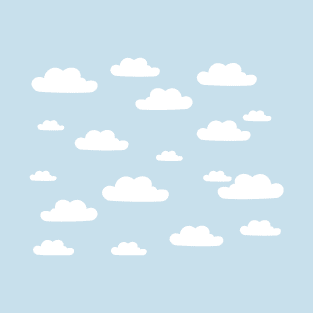 cool gray simple cloud pattern T-Shirt