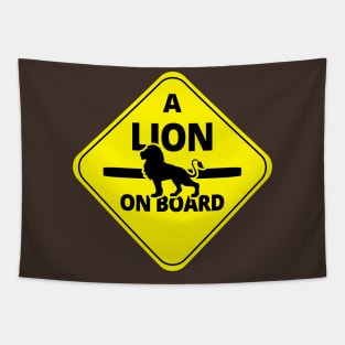 Lion On Board Tapestry