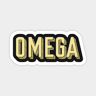 Yellow Omega Sunshine Letter Magnet