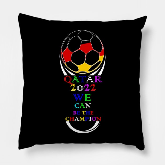 Germany in Qatar world cup 2022 Pillow by solidarity in diversity