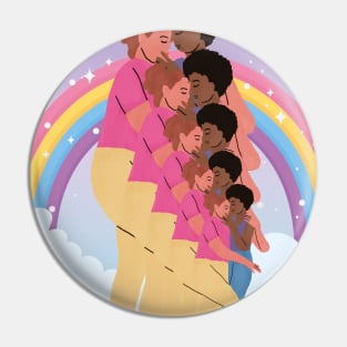 Lesbian Love Pride Rainbow Pin