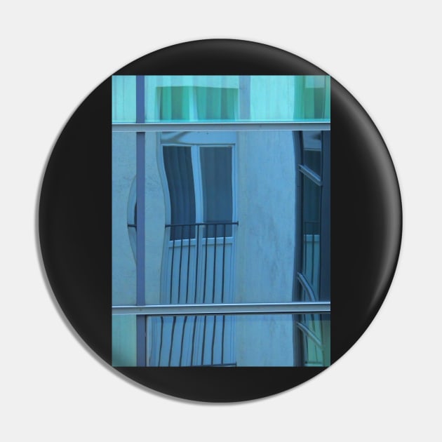 Modern Window, an Abstract in Blue and Green Pin by AlexaZari