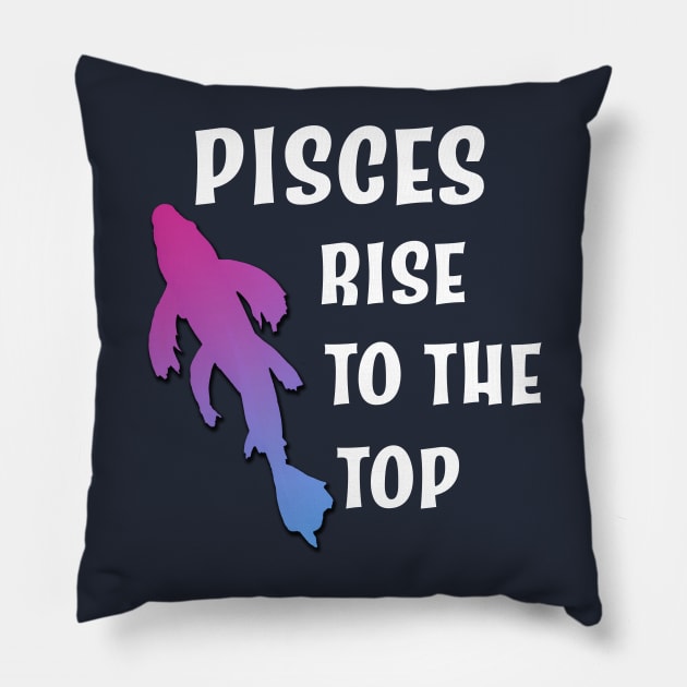 Pisces Zodiac Sign Pillow by Digital GraphX